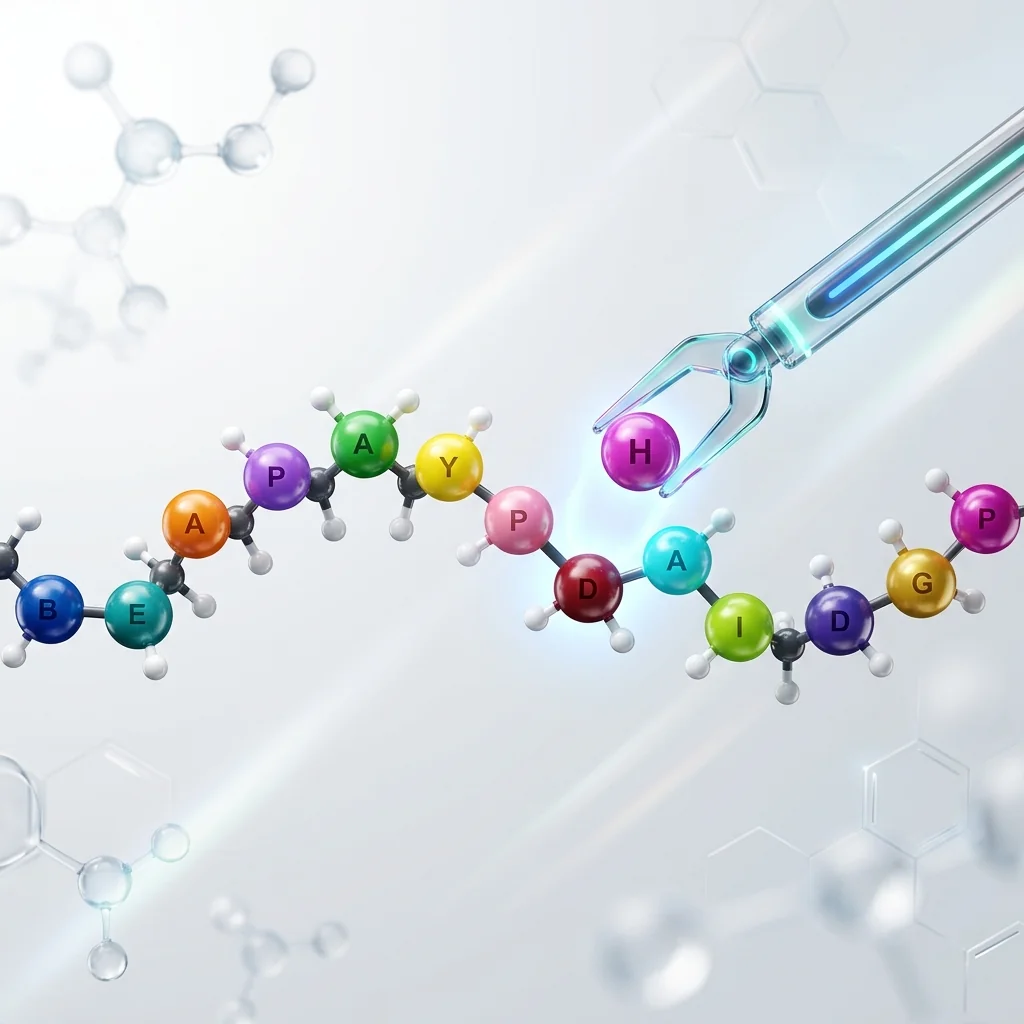 Peptide sequence adjustment visualization